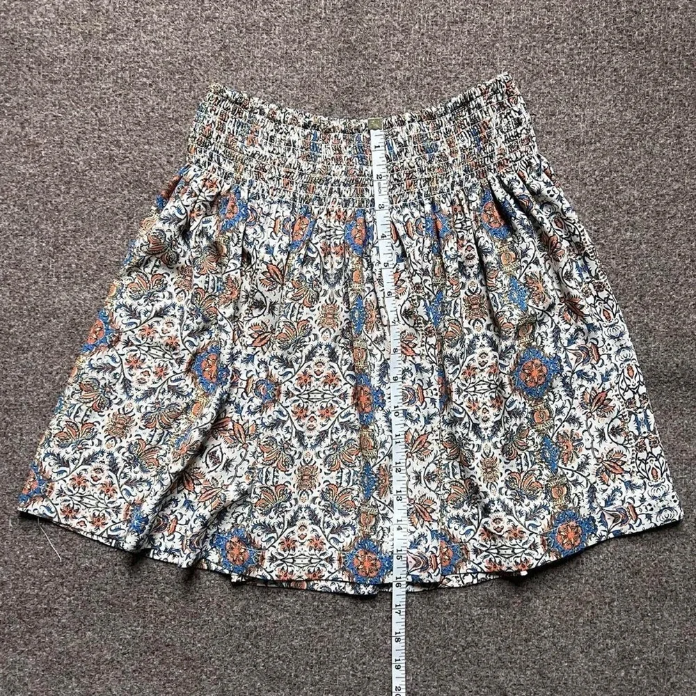 Y2K Colorful Floral Pattern Mini Skirt Woman’s XS Boho Festival Spring Fairycore